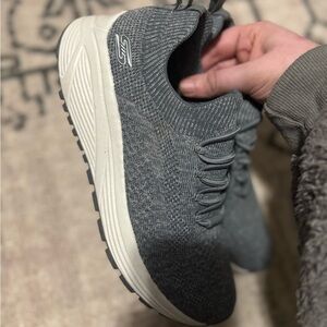Skechers and Blue Gray Knit Sneakers
